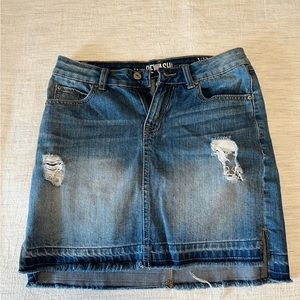 Rewash brand distressed denim skirt